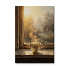 Morning Tea by the Window – Soft Surreal Conceptual Canvas Art