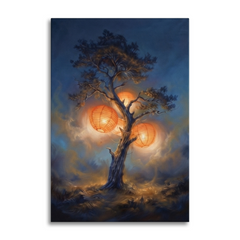 The Lantern Tree Glow – Soft Surreal Conceptual Canvas Art