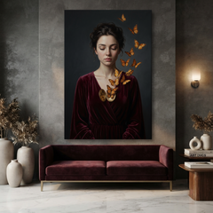 Butterflies From The Locket – Soft Surreal Conceptual Canvas Art