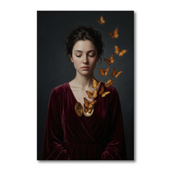 Butterflies From The Locket – Soft Surreal Conceptual Canvas Art