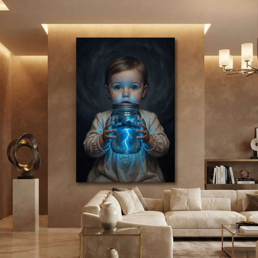 The Storm In A Jar – Soft Surreal Conceptual Canvas Art