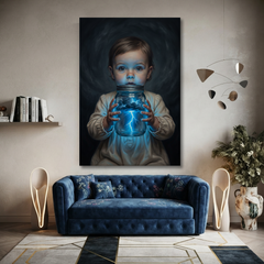 The Storm In A Jar – Soft Surreal Conceptual Canvas Art