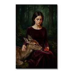 The Forest Guardian's Gift – Soft Surreal Conceptual Canvas Art