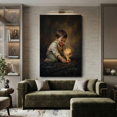 Planting The First Light – Soft Surreal Conceptual Canvas Art