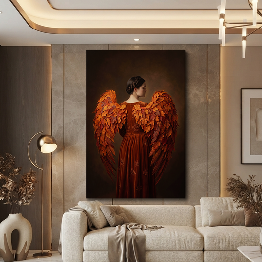 The Autumn Angel Wings – Soft Surreal Conceptual Canvas Art