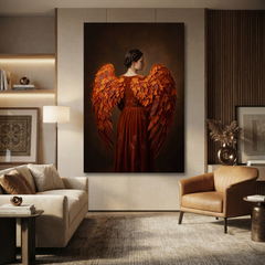 The Autumn Angel Wings – Soft Surreal Conceptual Canvas Art