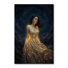 The Gown Of Constellations – Soft Surreal Conceptual Canvas Art
