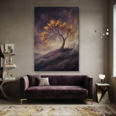The Golden Tree Ascending – Soft Surreal Conceptual Canvas Art