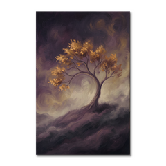 The Golden Tree Ascending – Soft Surreal Conceptual Canvas Art