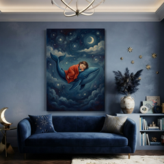 Dreaming Upon The Whale – Soft Surreal Conceptual Canvas Art