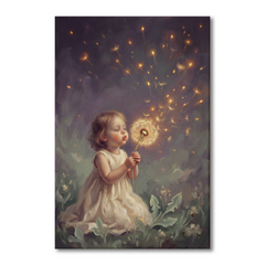 Wishes On Golden Wings – Soft Surreal Conceptual Canvas Art