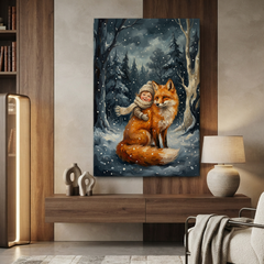 Winter's Warmest Hug – Soft Surreal Conceptual Canvas Art