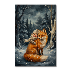 Winter's Warmest Hug – Soft Surreal Conceptual Canvas Art