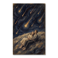 Under Falling Golden Stars – Soft Surreal Conceptual Canvas Art