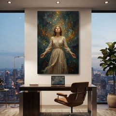 Bathed In Falling Starlight – Soft Surreal Conceptual Canvas Art