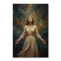 Bathed In Falling Starlight – Soft Surreal Conceptual Canvas Art