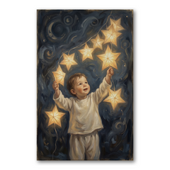 Catching A String Of Stars – Soft Surreal Conceptual Canvas Art
