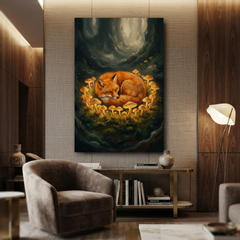 The Fairy Ring Slumber – Soft Surreal Conceptual Canvas Art