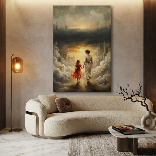 Walking Through Cloud Kingdoms – Soft Surreal Conceptual Canvas Art