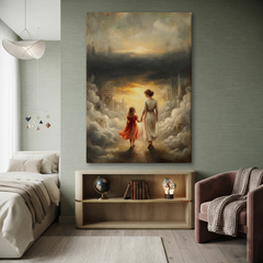 Walking Through Cloud Kingdoms – Soft Surreal Conceptual Canvas Art