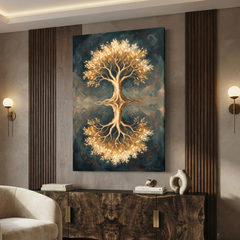 The Golden Tree Of Life – Soft Surreal Conceptual Canvas Art
