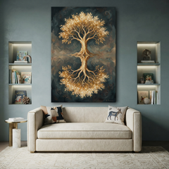 The Golden Tree Of Life – Soft Surreal Conceptual Canvas Art