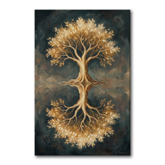 The Golden Tree Of Life – Soft Surreal Conceptual Canvas Art