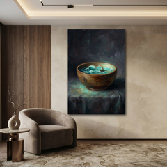 The Ocean In A Bowl – Soft Surreal Conceptual Canvas Art