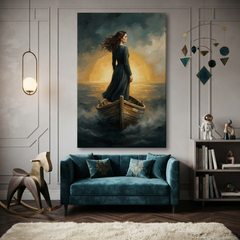 Sailing Toward The Sun – Soft Surreal Conceptual Canvas Art