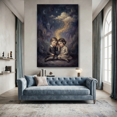 The Shared Song Dream – Soft Surreal Conceptual Canvas Art