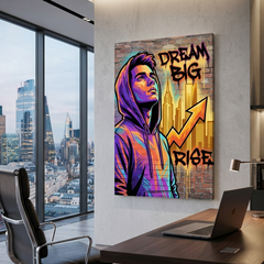 Skyline in His Eyes – Graffiti Hustle Art Canvas Prints