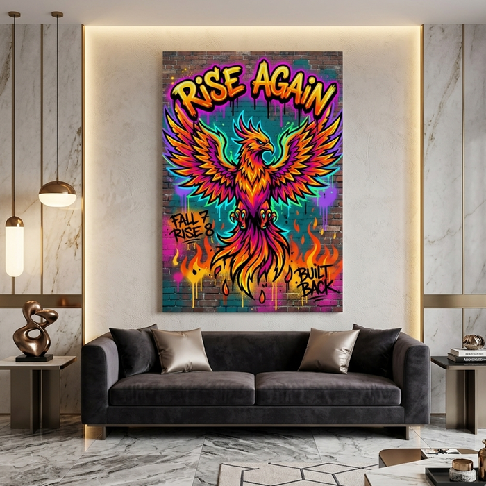 Reborn From the Ashes – Graffiti Hustle Art Canvas Prints