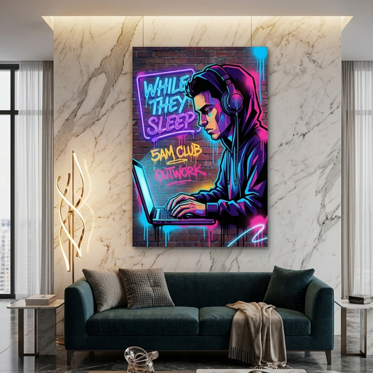 Awake While They Dream – Graffiti Hustle Art Canvas Prints