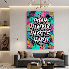 Quiet Grind, Loud Wins – Graffiti Hustle Art Canvas Prints