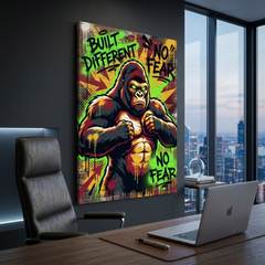 The Fearless Silverback – Graffiti Hustle Art Canvas Prints