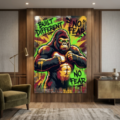 The Fearless Silverback – Graffiti Hustle Art Canvas Prints