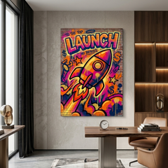 Liftoff With No Brakes – Graffiti Hustle Art Canvas Prints