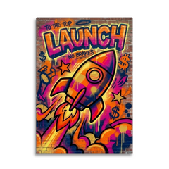 Liftoff With No Brakes – Graffiti Hustle Art Canvas Prints