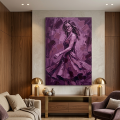 Purple Whirl Dancing Muse – Women Figurative Canvas Prints
