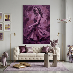 Purple Whirl Dancing Muse – Women Figurative Canvas Prints