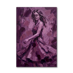Purple Whirl Dancing Muse – Women Figurative Canvas Prints
