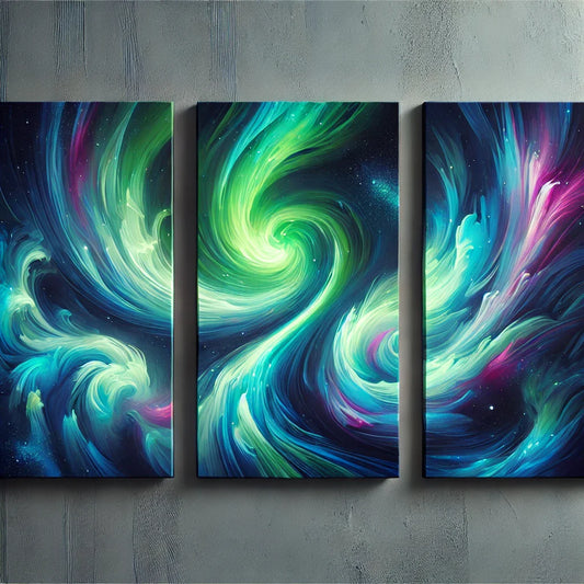 Aurora Borealis Dreams: Capturing the Magic with Abstract Canvas Wall Art Prints