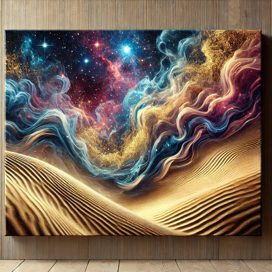 Cosmic Sand Dunes: The Futuristic Elegance of Abstract Canvas Wall Art Prints