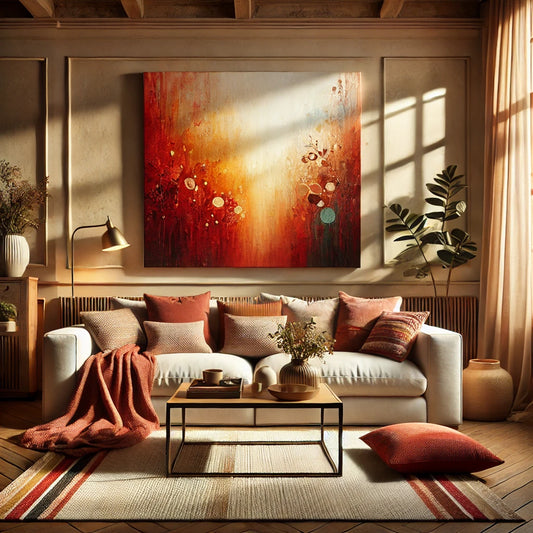 Creating a Cozy Atmosphere with Warm-Toned Canvas Art