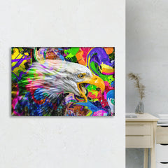 Furious Eagle Canvas Wall Art