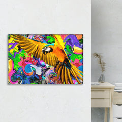 Flying Parrot Canvas Art