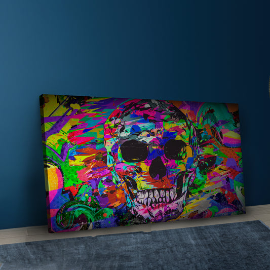 Smily Skull Canvas Wall Art