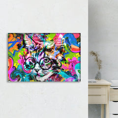 Cat With Glasses Wall Art