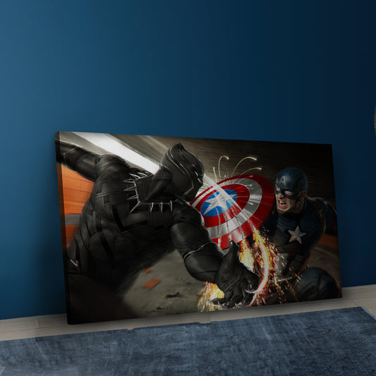 Black Panther and Captain America Wall Art