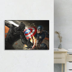 Black Panther and Captain America Wall Art